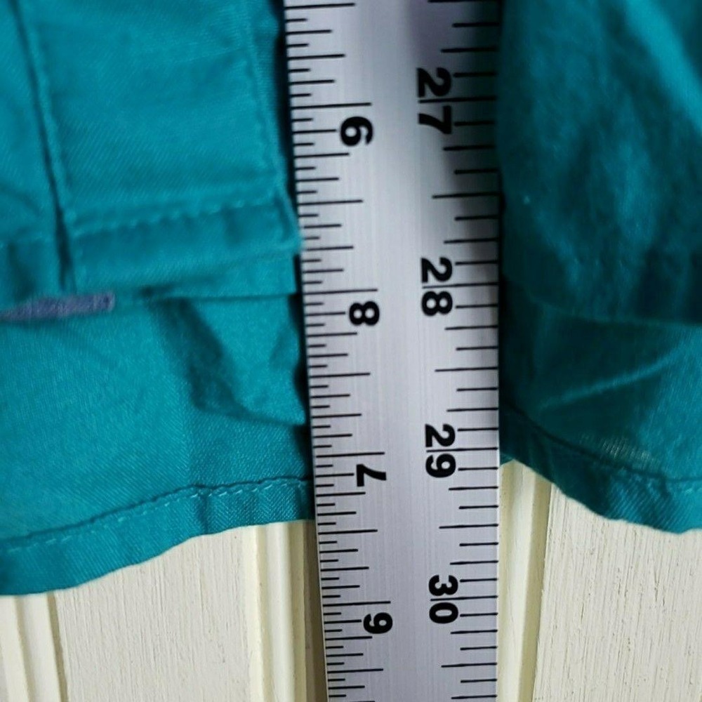 Style & Co Button Up Shirt Womens XL Green Collared Roll Tab Sleeve Top - Picture 9 of 9
